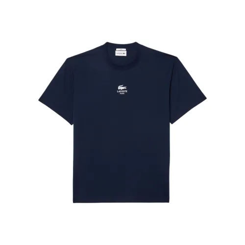 Рубашка T с коллаборацией LACOSTE унисекс полночный синий