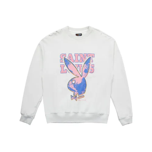 SSSAINT LOUIS SSSAINT LOUIS X Playboy Co Branded SERIES Белый Унисекс Свитшоты