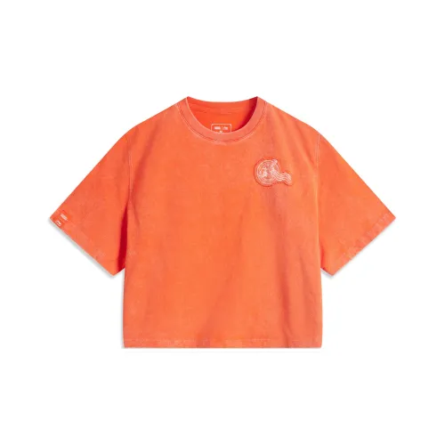 LINING Sports Life Collection Футболка Унисекс Ярко-Оранжевая