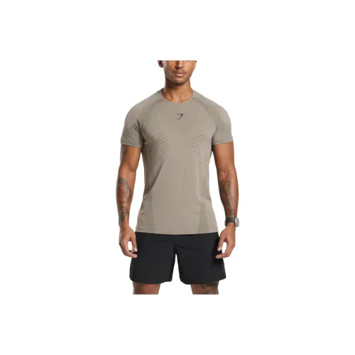 GYMSHARK Linen Brown Мужская T-рубашка