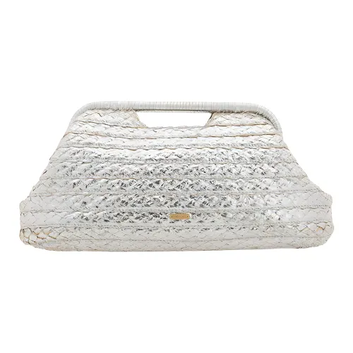 CULT GAIA Полипропиленовый клатч большой женский серебряный