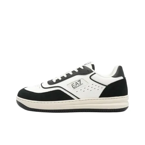 EMPORIO ARMANI EA7 Low Топ Скейтборд Кроссовки Мужские Черный Белый