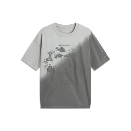 LiNing CF Tracing Outdoor Collection T-Shirt Мужская Asphalt Gray
