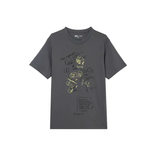 UNIQLO T-рубашка унисекс асфальтово-серый