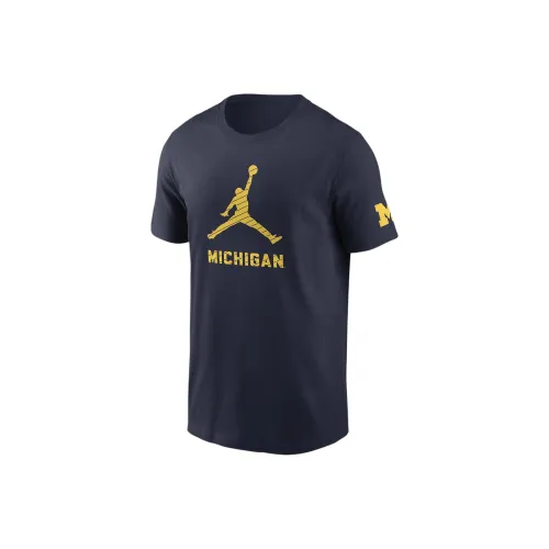JORDAN X NIKE CollegeMichigan T-Shirt Мужская Морской Синий