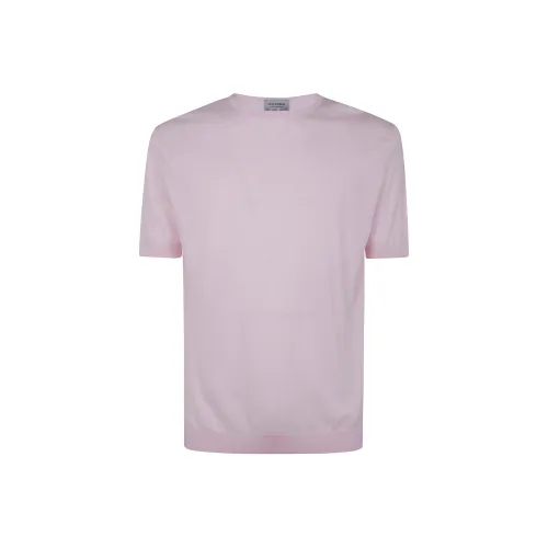 JOHN SMEDLEY SS25 T Рубашка Мужская Светло-Розовая