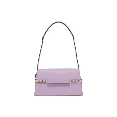 Delvau Tempête Alpina Рельефная Телячья Кожа Сумка через плечо Женская Фиолетовая