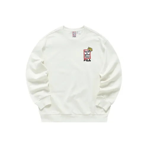 FILA x Have A Good Time Co Бренд Year of the Tiger Collection Толстовка Унисекс Облачный Белый