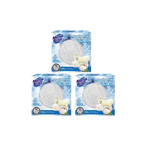 Marteklifes Корейский Импортный Морская соль Козье молоко Чистка Мыло Oil Control Увлажняющий Освежающий 100г