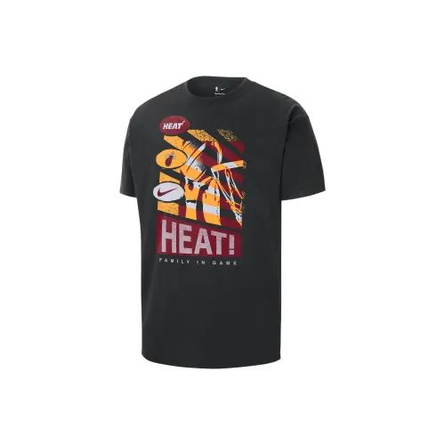 Nike x NBA Коллаборация Miami Heat Courtside T-Shirt Мужской Черный
