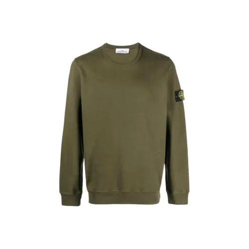STONE ISLAND Толстовка Мужская Оливково-зеленая