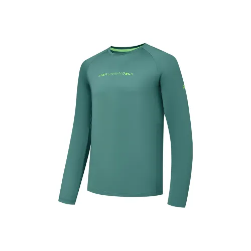 QIAODAN Бег Т-Рубашка Мужская Фталоцианиновый Бирюзовый