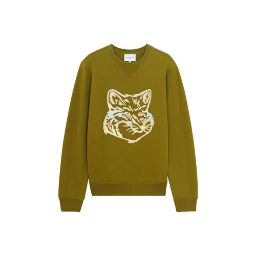 Maison Kitsune Мужские Свитшоты Коричневого и Желтого Цвета