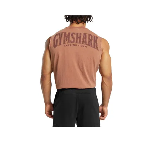 GYMSHARK Коричневый Мужской T-рубашки