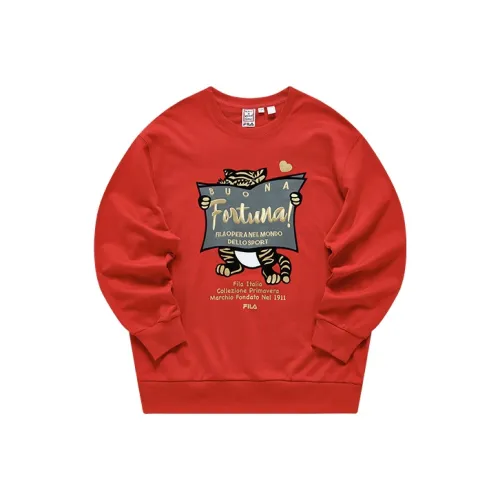 FILA Co Branded Year of the Tiger Collection Легендарный красный Унисекс Свитшоты