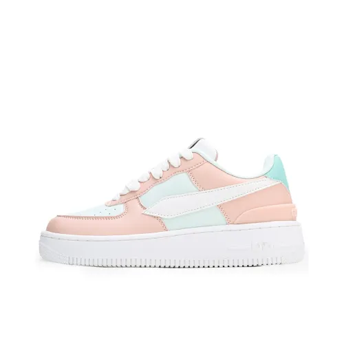 GLO BULL Скейтборд Кроссовки Низкие Бело-Розовые Светлый Лунный Женские