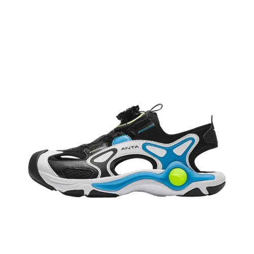 Antakids противоскользящие анти-KICK дышащие быстросохнущие низкие топы детские сандалии черного белого ярко-синего цвета