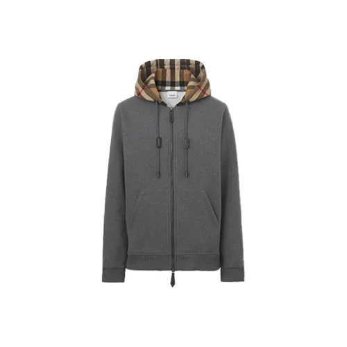 Burberry Смесь Свитшот Пальто Мужской Серый 80480271