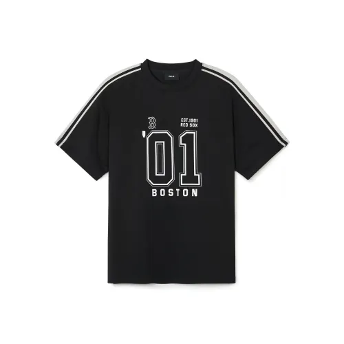 Mlb Base Logo Рукав реглан T-рубашка Унисекс Черный