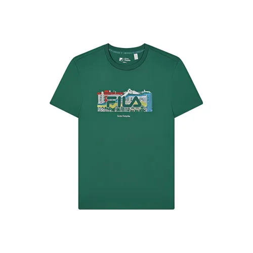FILA T Рубашка Мужская Изумрудно-зеленая Curtain