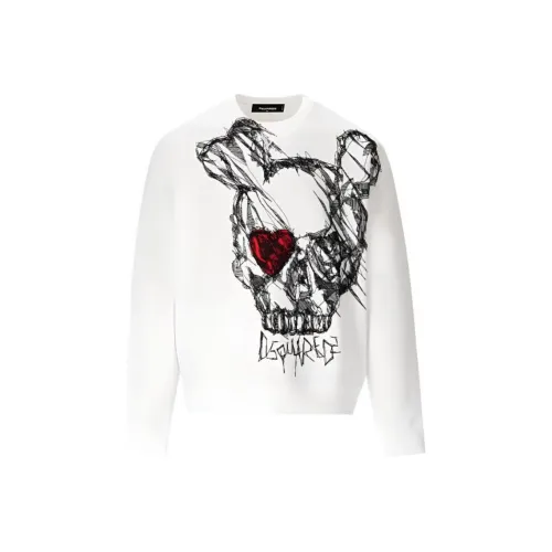 DSQUARED 2 Белый Мужской Свитшот