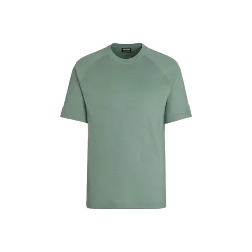 Ermenegildo Zegna Серый Зеленый Мужской T-Рубашки