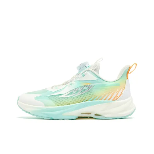 QIAODAN Chasing Electricity Устойчивый к истиранию Низкий Топ Детская Беговая Обувь Синие Белые