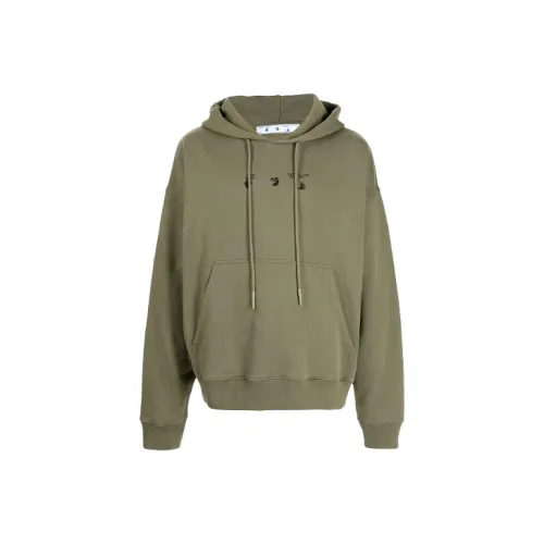 Off Белый FW21 Зеленый Мужские Толстовки