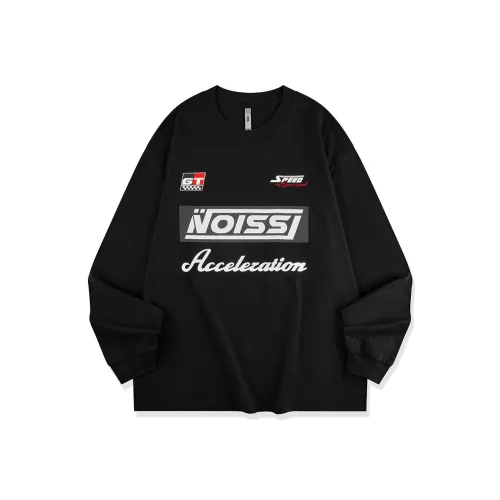 QIAODAN Предосенний Длинный Рукав Т-Рубашка Унисекс Черная