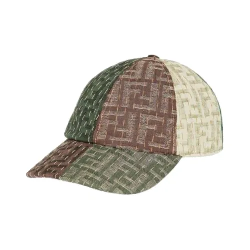 FENDI Головной УборБейсболка Из Хлопка И Льна С Разноцветным Узором FF