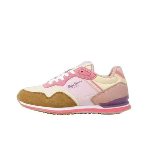 Pepe Jeans Slip-resistant Abrasion-resistant Low Top Детские беговые кроссовки Розовый Подростки