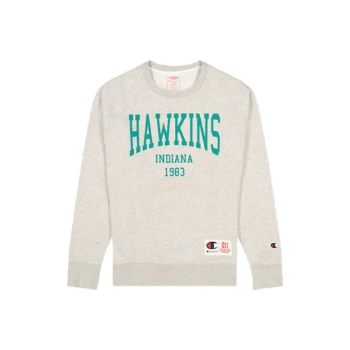 Champion x Stranger Things Серый Унисекс Свитшоты