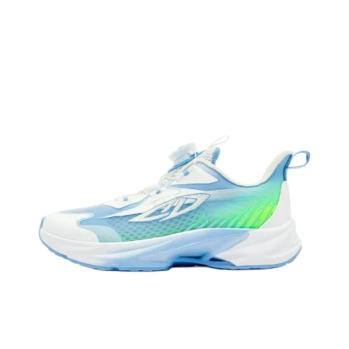 QIAODAN Chasing Electricity Противоскользящий Устойчивый к истиранию Низкий Топ Детская Беговая Обувь Синие Белые