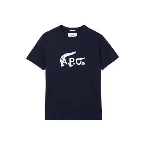 LACOSTE Стандартная футболка унисекс темно-синего цвета