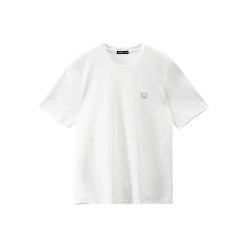 CAISEDI Белая Мужская T-Рубашка