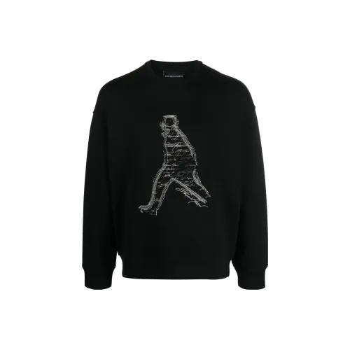 EMPORIO ARMANI SS23 Толстовка Мужской Черный