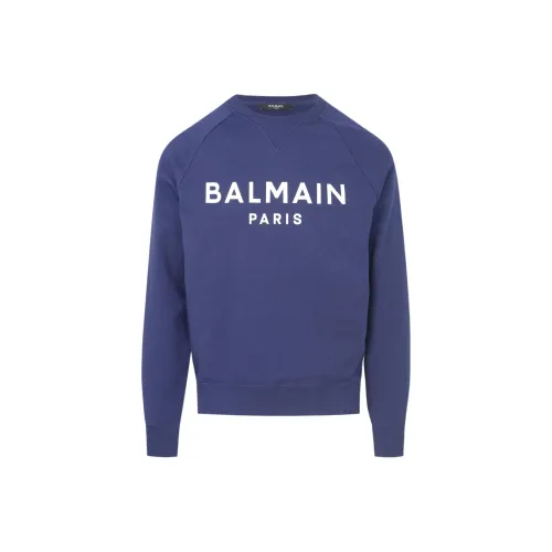 BALMAIN Синий Мужской Свитшот