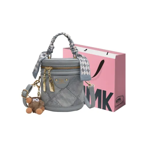 NOMK ПУ (полиуретан) Сумка-ведро Цилиндрическая сумка Сумка через плечо Сумка обычная Женская Черная Синяя Экрю