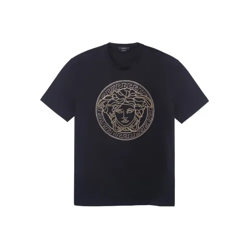 VERSACE Мужские черные T-рубашки