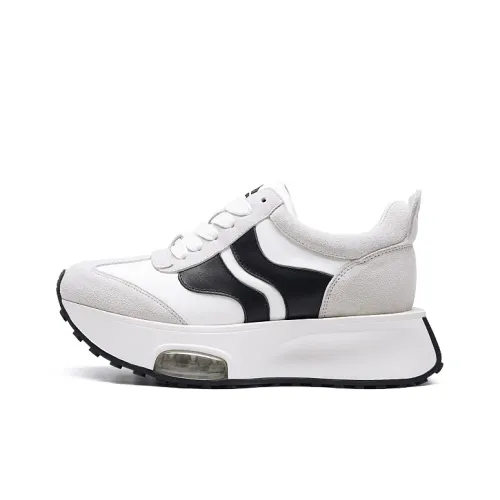 RHYTHM OF JOY Низкий топ массивные кроссовки женские черный белый серый