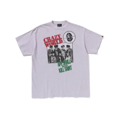 A BATHING APE Bape X SAINT Mxxxxxx Co Branded SERIES Серый Унисекс T Рубашки