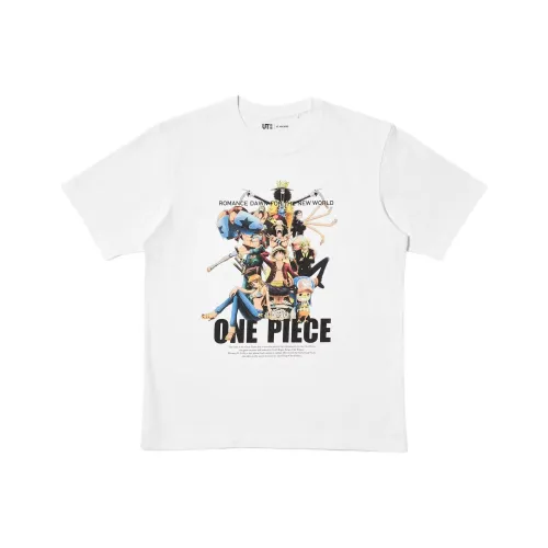 UNIQLO x One Piece Collaboration Edition Ван-Пис Коллаборация Edition SS25 T-Shirt Мужской Белый