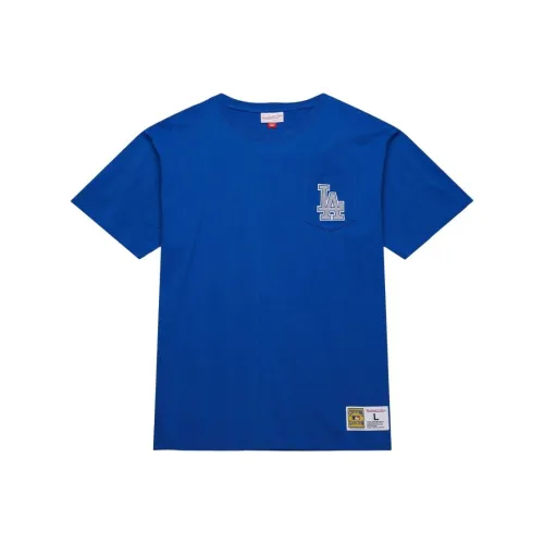 MITCHELL NESS x MLB Base Logo T-Shirt Мужская Королевский Синий