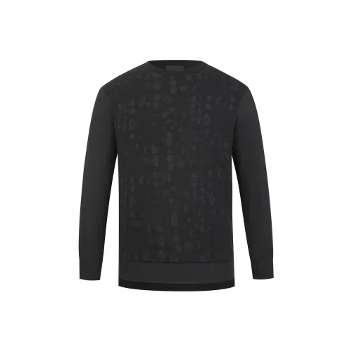 BOINIGAN VANITA Круглый вырез Облегающий Mock Двухкомпонентный Свитшот Мужской Черный