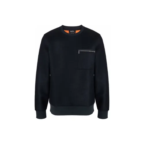 A.P.C. Joint Paragraph Синий Мужской Свитшот