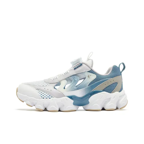 QIAODAN Кит Wave 2,0 Slip Resistant And Breathable Low Top KIDS Lifestyle Shoes White Blue Teenagers