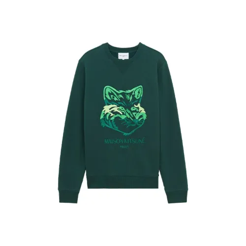 Maison Kitsune Зеленый Мужской Свитшот