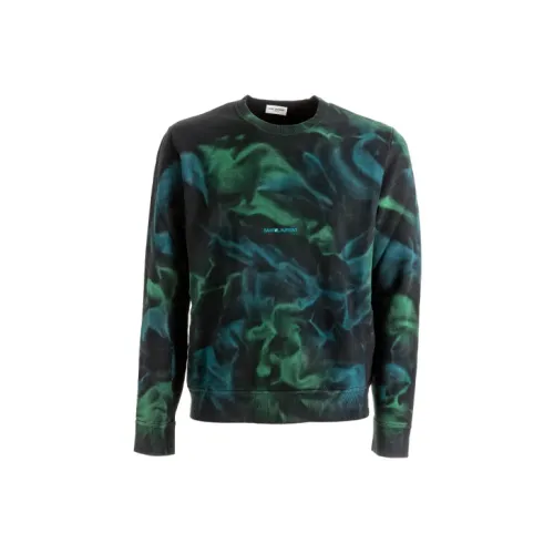 SAINT LAURENT Зеленый Мужской Свитшот