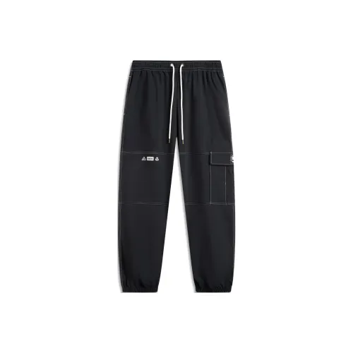 LINING Basketball Collection Вязаные тренировочные брюки мужские черные