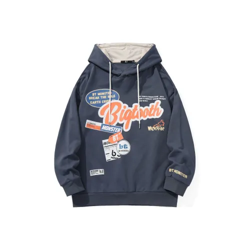 BT С капюшоном Свободный крой Толстовка Унисекс